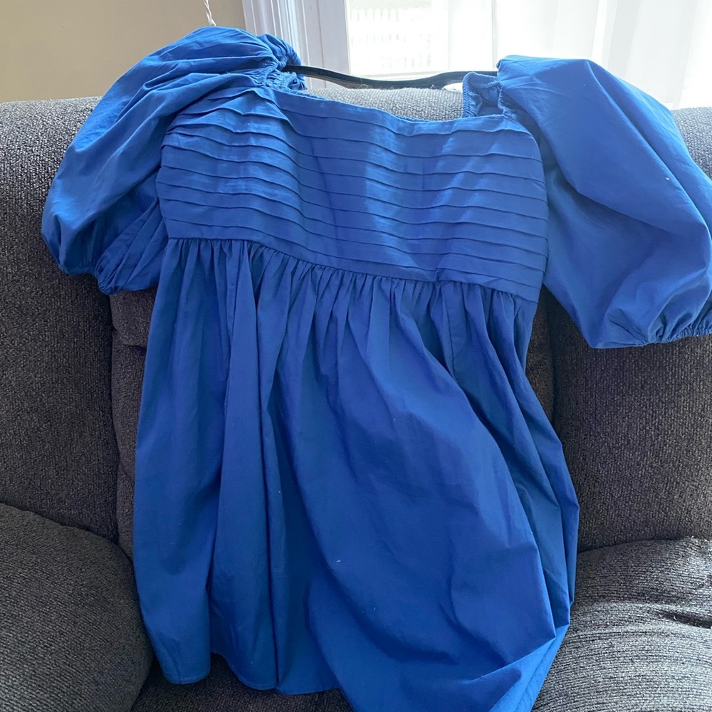 Abercrombie Blue Puff Sleeve Dress